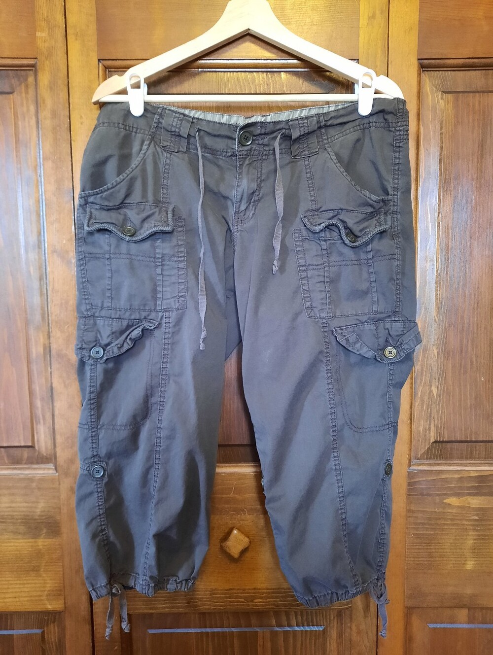 Vintage Y2K Unionbay 100% Cotton Brown Capri Pants Cargo Gorpcore Size 11